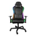DELTACO GAM-080, RGB Herní židle černá