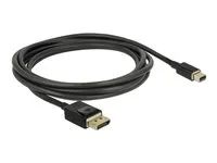 Kabel DisplayPort - DisplayPort s piny (male) do Mini DisplayPort s piny (male) - 2 m - černá - podpora 8K