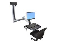 Upevňovací komponent (prodlužovací rameno, připevnění drážek na stěnu, kryt ramene, upínací prvky) - pro LCD displej / PC vybavení - hliník, vysoce kvalitní plast - leštěný hliník