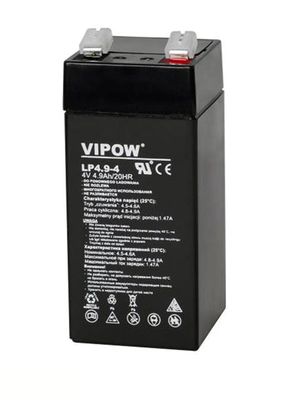 Baterie olověná 4V 4.9Ah VIPOW BAT0271