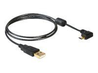 Kabel USB - USB (M) do Micro USB typ B (M) - 1 m - 90° konektor