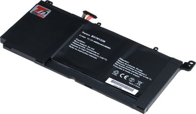Baterie T6 Power pro Asus VivoBook S551L, R551L, K551L, V551L serie, 4400mAh, 49Wh, 3cell, Li-pol