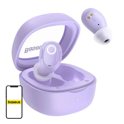 Bezdrátová sluchátka Baseus Bowie WM02 TWS, Bluetooth 5.0 (fialová)