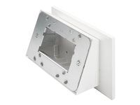 Montážní sada (angled mount, housing) - různé povrchy - pro dotyková obrazovka - plast - smooth white - přimontovatelný ke sklu, vestavěný do stěny, možná montáž na povrch - pro Crestron TSW-1070-MSMK-B-S, TSW-1070-MSMK-W-S; Touch Screen TSW-770-B-S, TSW-770-W-S