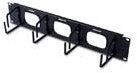 2U Horizontal Cable Organizer w/ Pass-Thru Black