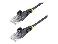 Startech 2m Slim LSZH CAT6 Ethernet Cable, 10 Gigabit Snagless RJ45 100W PoE Patch Cord, CAT 6 10GbE UTP Network Cable w/Strain Relief, Black, ETL, Low Smoke Zero Halogen - Category 6 - 28AWG (N6PAT200CMBKS) - Patch kabel - RJ-45 (M) do RJ-45 (M) - 2 m - CAT 6 - provedení bez hrbolku - cerná