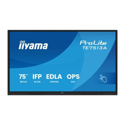 75'' iiyama TE7513A-B3AG: IPS, 4K, 40P, EDLÁ