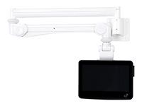 Držák - plný pohyb - pro Displej LCD - zdravotní - bílá - velikost obrazovky: 10"-24" - montáž na stěnu