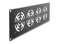 Delock 19  3U Rack Cover for 4 fans 92 x