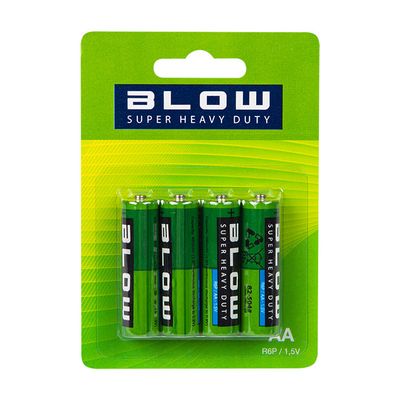 Baterie AA (LR6) Zn-Cl BLOW Super Heavy Duty 4ks / blister