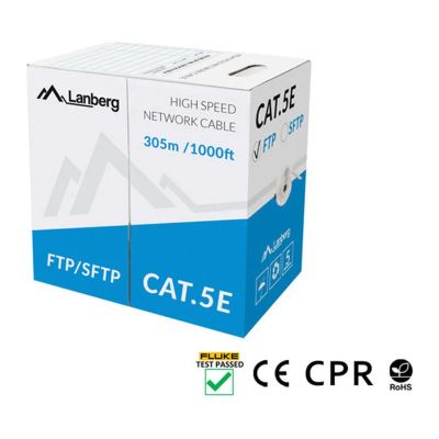 Lan kábel CAT.6 ftp 305M pevný vonkajší kábel s ge
