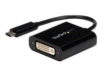 StarTech USB C to DVI Adapter - Black - 1920x1200 - USB Type C Video Converter for Your DVI D Display / Monitor / Projector (CDP2DVI) - Video / USB adapter - USB-C (M) do DVI-I (F) - Thunderbolt 3 - podpora 1920 x 1200 (WUXGA) - cerná - pro P/N: BNDTB10GI, BNDTB210GSFP, BNDTB410GSFP, BNDTB4M2E1, BNDTBUSB3142, TB4CDOCK