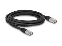 Patch kabel - RJ-45 (M) do RJ-45 (M) - 3 m - 7 mm - S/FTP - CAT 6a - neobsahuje halogen, venkovní - černá