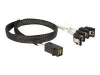 Kabel SATA/SAS - SAS 6Gbit/s - 4 linky - 4 x Mini SAS HD (SFF-8643) (M) do SATA (F) - 50 cm - opatřený západkou