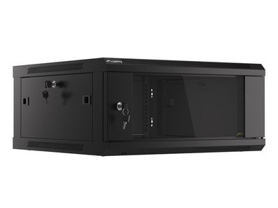 Lanberg racková skříň 19" pro montáž na stěnu 4u/600x600 (flat pack) V2 černá