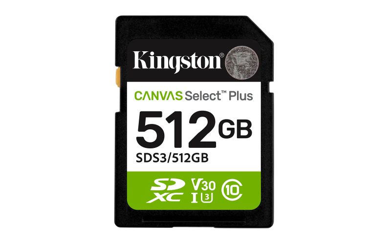 Kingston Canvas Select Plus/SDXC/512GB/UHS-I U3 / Class 10
