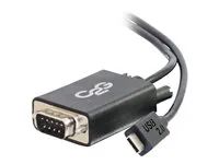 USB C 2.0 - M/M - USB / sériový kabel - DB-9 (M) do USB-C (M) - reverzibilní konektor C - černá