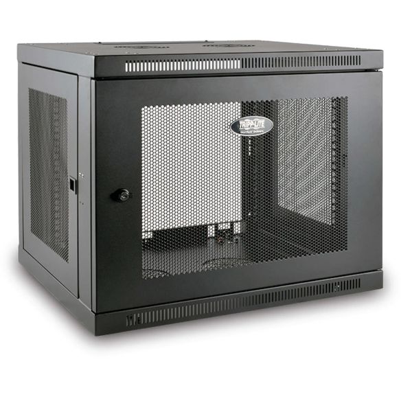 Skříň SmartRack 9U, Mini Rack, Š=600mm, Hl=550mm, hloubka pro přepínače, montáž na stěnu