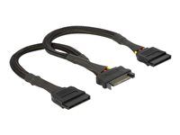 Elektrický kabel - SATA napájení (M) do SATA napájení (F) - 25 cm