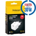 INTENSO W30C GaN, 1x USB C, Nabíječka, 30W, bílá
