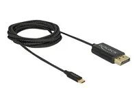 Kabel DisplayPort - USB-C (M) do DisplayPort (M) - DisplayPort 1.2 - 2 m - podporuje 4K, USB napájení - černá