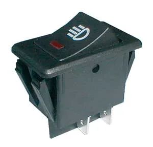 Přepínač kolébkový ON-OFF 35 A/12 V DC bod červený
