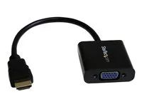 Video adaptér - HDMI s piny (male) do HD-15 (VGA) se zdířkami (female) - 24.5 cm - černá - podpora 1080p, aktivní - pro P/N: DK30C2DPEPUE, DK30C2DPPDUE, DK31C3HDPD, DK31C3HDPDUE, SV211HDUC, SV221HUC4K