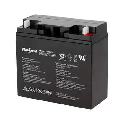 Baterie olověná 12V 17Ah REBEL BAT0405