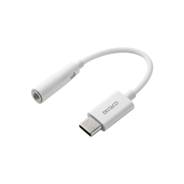 DELTACO USBC-1145, USB-C samec/Jack 3.5mm samice