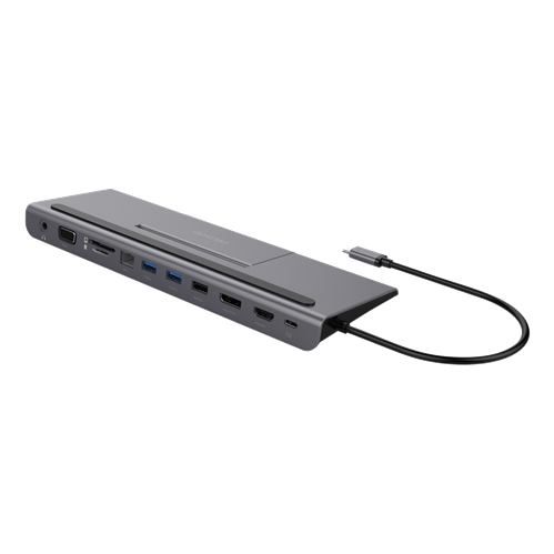 DELTACO USBC-DOCK2, Dokovací stanice USB-C 8v1