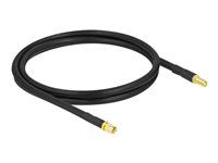 Prodlužovací šňůra pro anténu - SMA zástrčka do SMA se zdířkami (female) - 90 cm - koaxiál - černá
