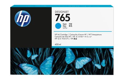 HP 765 Designjet azurová (400 ml), F9J52A