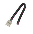 Konektor bezpájivý pro RGB LED pásky 5050 30,60LED/m o šířce 10mm s vodičem, voděodolný IP68