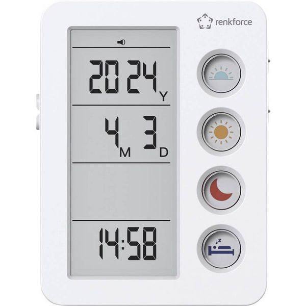 Budík RENKFORCE RF-4883628 s připomínkovačem léků