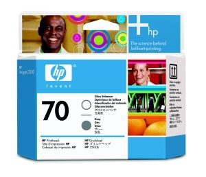 HP no 70 gloss enhancer a šedá tisk hlava, C9410A