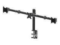 Stojan - nastavitelné rameno - pro 3 monitory - černá - velikost obrazovky: 10"-27" - stolní stojan