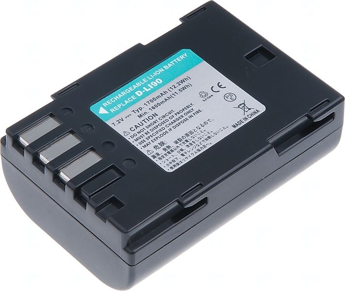 Baterie T6 Power pro Pentax D-Li90, 1620mAh, 11,7Wh