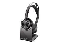 Náhlavní souprava - náhlavní - Bluetooth - bezdrátový - odstranění šumu - UBS-C přes adaptér Bluetooth, USB-A přes adaptér Bluetooth - černá - s nabíjecí stojan - certifikováno pro Zoom, certifikováno pro Microsoft Teams
