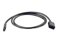 USB C to USB C Extension Cable - USB 3.1 Gen 2 - 10Gbps - M/F - Prodlužovací USB kabel - USB-C (M) do USB-C (F) - USB 3.1 Gen 2 / Thunderbolt 3 - 3 A - 91.4 cm - lisovaný - černá