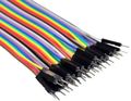 Propojovací vodiče dupont 40pin, délka 20cm, samec-samec