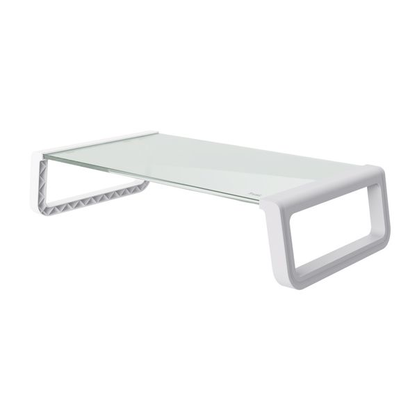 Trust monta glass monitor stand wht