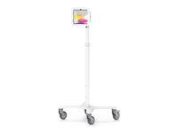 Compulocks iPad 10.2" Space Enclosure Medical Rolling Cart Extended - Vozík - pro tablet - uzamykatelný - zdravotní - kov, vysoce kvalitní hliník - bílá - velikost obrazovky: 10.2" - pro Apple 10.2-inch iPad (7. generace, 8. generace, 9. generace)