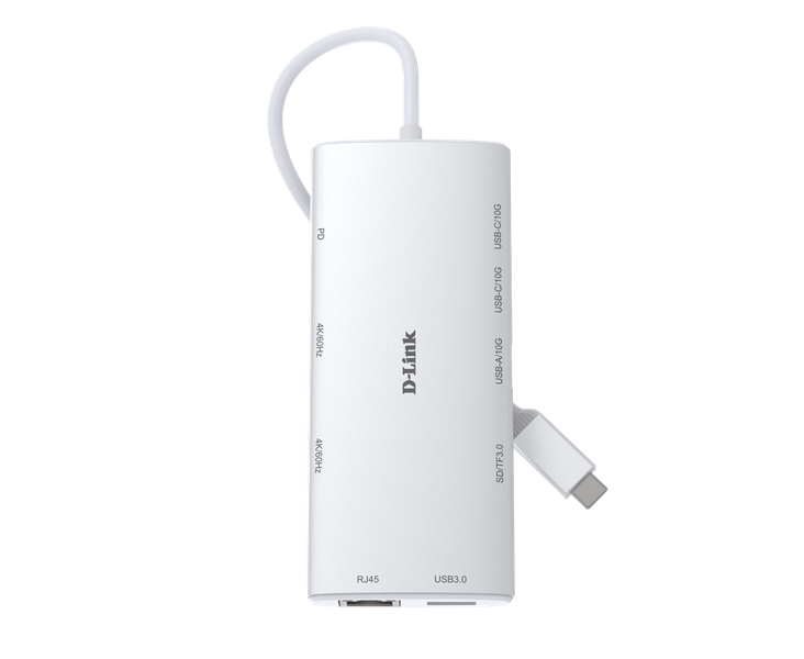 D-Link 10-in-1 USB-C Hub with HDMI x2 / USB-C x2, USB A x2 / Ethernet/Card Reader/Power Delivery
