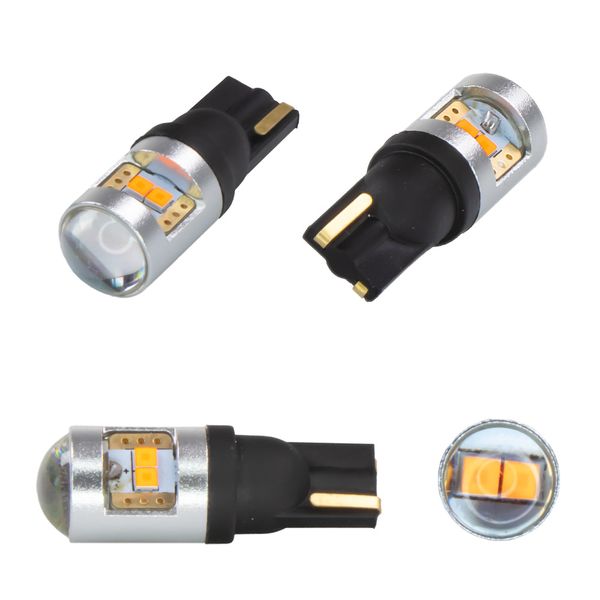 Autožárovka LED T10 12/24V CARCLEVER 952034cbora 6LED/CSP CAN-Bus oranžová 2ks