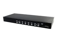 Startech 8 Port VGA KVM Switch - 1U Rack Mount - USB VGA KVM Switch with Audio - 1920 x 1440 @60hz - KVM Video Switch (SV831DUSBAU) - Prepínac KVM / audio - 8 x KVM / zvuk - 1 místní uživatel - desktop - pro P/N: RK3236BKF, RK4236BKB, RK4242BK24, RK4242BK30, RKCONS1701, RKCONS17HD, RKQMCAB12V2