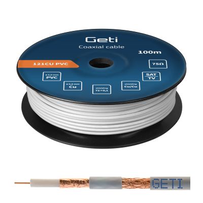 Koaxiální kabel GETI 121CU PVC (100m cívka)