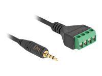 Cable Stereo jack male 3.5 mm 4 pin to T