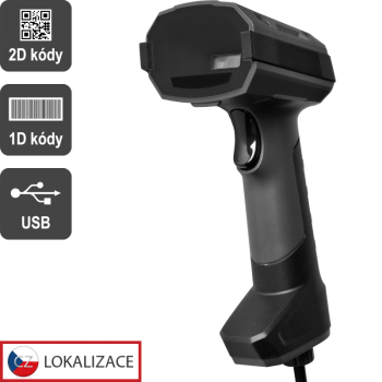 Virtuos HT-857 - CCD 2D průmyslová čtečka, USB, tmavě šedá