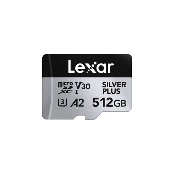 Lexar 512GB H-P Silver Plus microSDHC s adp C10 A2