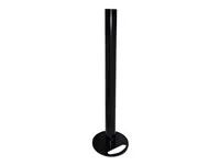 Upevňovací komponent (žerď, destička s průchodkou) - pro Displej LCD - černá - velikost obrazovky: 10"-30" - na stůl